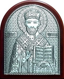 Низкие цены на Серебряная икона святителя Николая Чудотворца (Угодника ...